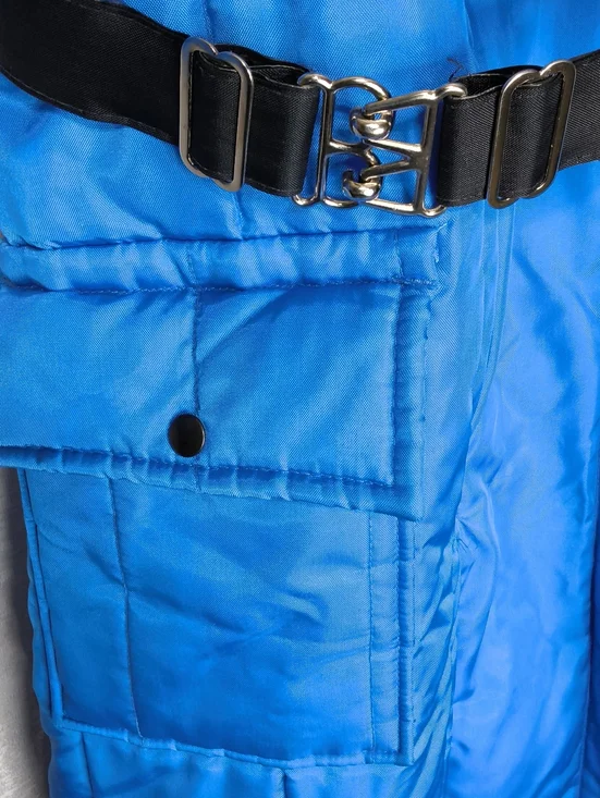 Vintage Snowmobile Suit JC Penny Blue Nylon Men’s Size Small Retro Winter Gear - Picture 5 of 12